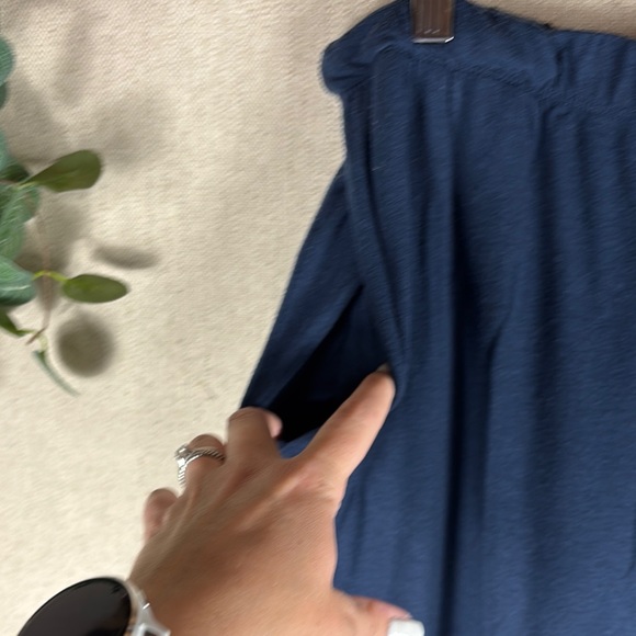 Women's WoolX Harper Navy Pajama Set with White Trim - Picture 9 of 14